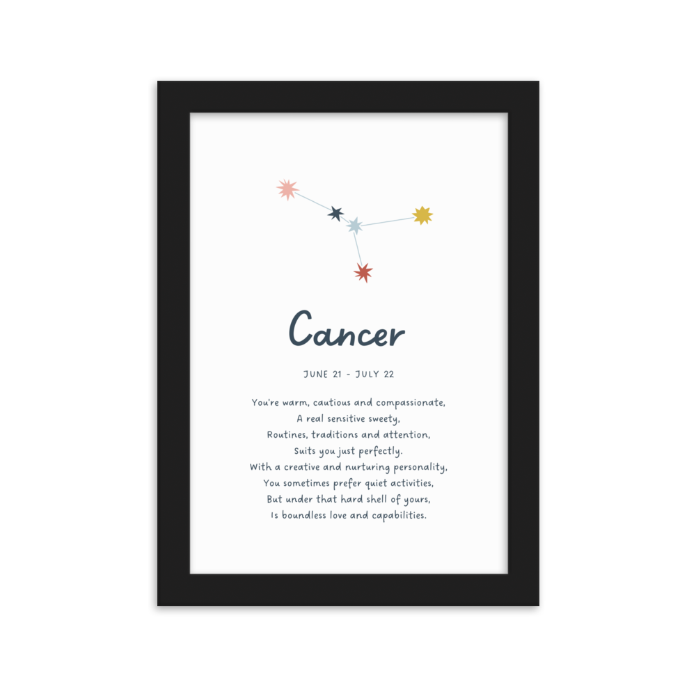 Ethemy Zodiac Prints Cancer Poem