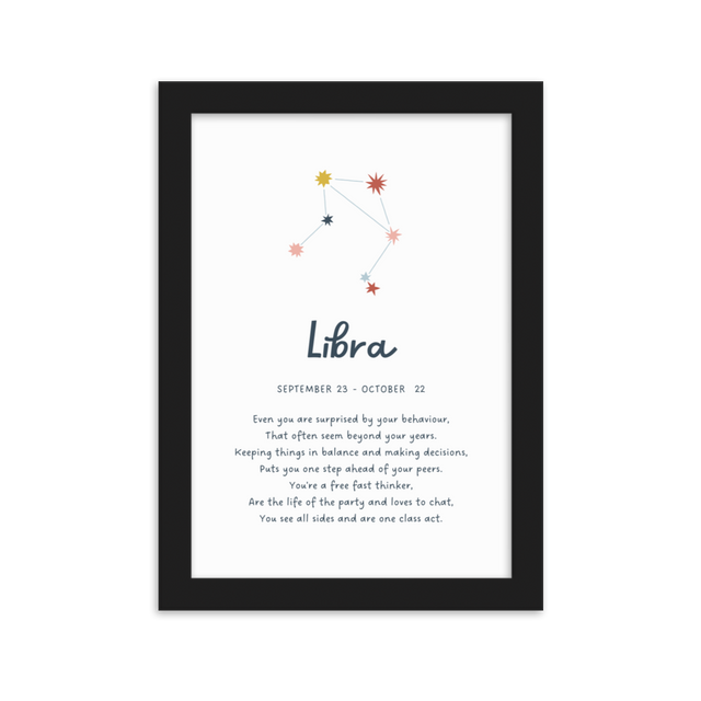 Ethemy Zodiac Prints Libra Poem